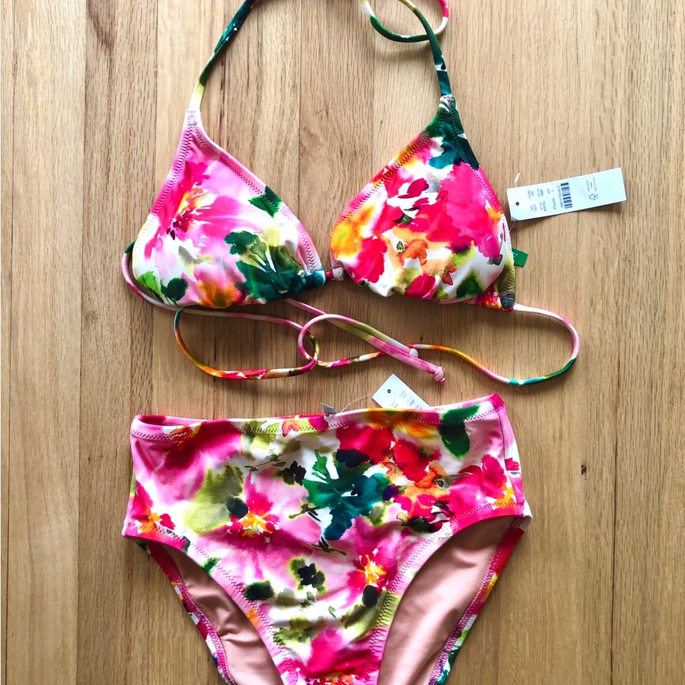 J.Crew Floral Bikini Set, Multicolor XS-S